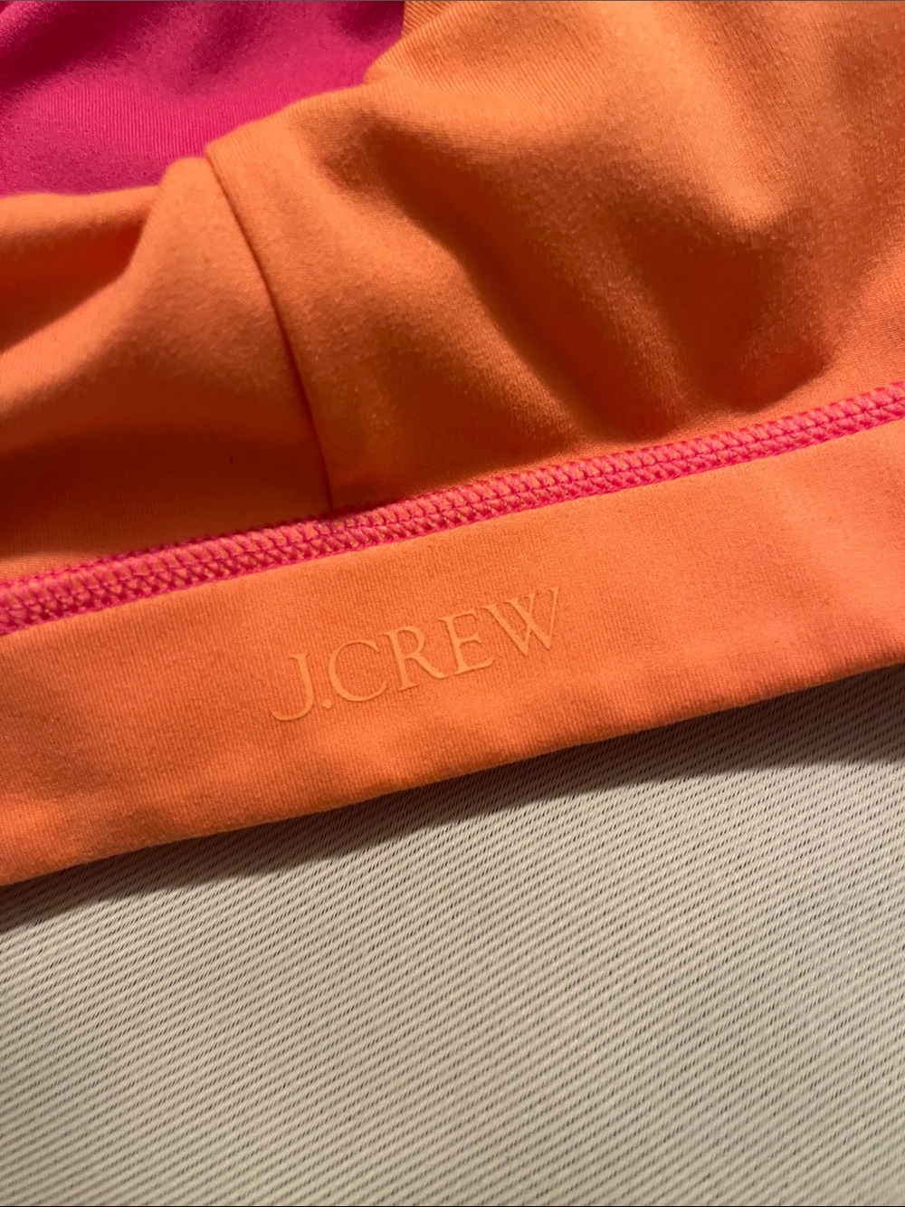 J. Crew Bright Pink Athletic Set- Skirt with Built-In Shorts and Reversible Bra - Picture 6 of 10
